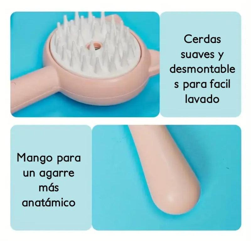CEPILLO PARA MASCOTA CON VAPOR