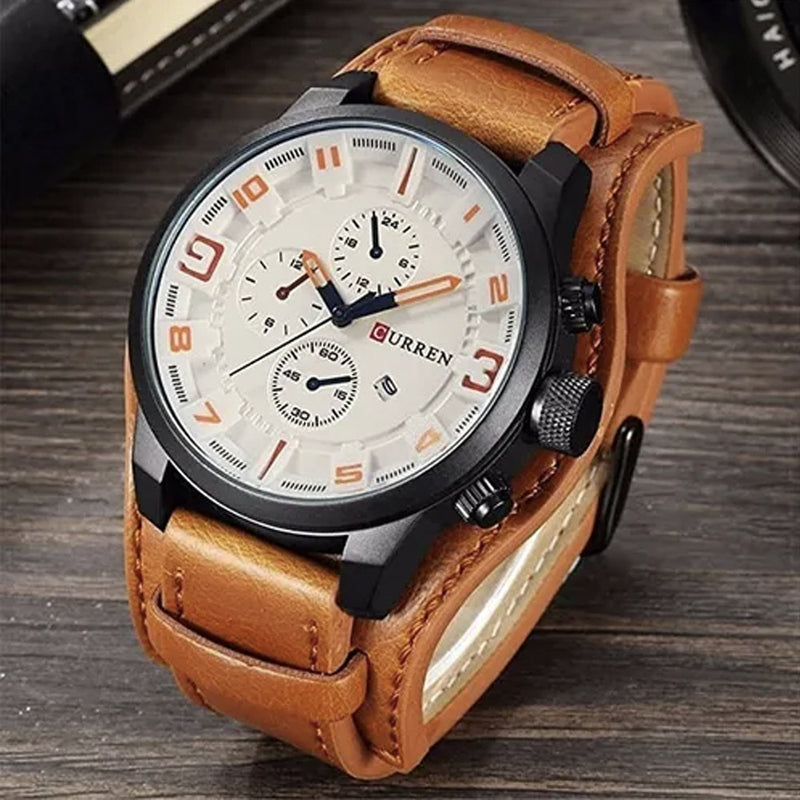 Reloj Curren 8225 Cuero Vintage